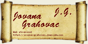 Jovana Grahovac vizit kartica
